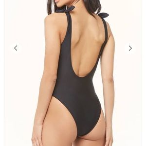 NWT Black Self Tie One Piece Swimsuit Forever21